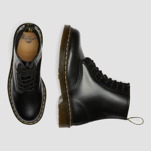Dr Martens Women's Black Smooth Leather Lace-up Vintage Ankle Boots - Picture 1 of 12